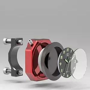 퍼펙테크 워터프루프 7/8 1 1/8인치 핸들바 야광 다이얼 오토바이 시계 - 더트 바이크 모터크로스 야마하