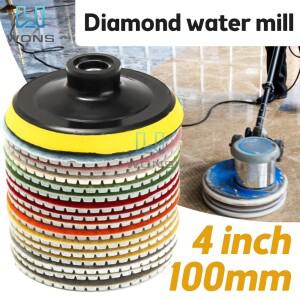 연마석 다이아몬드 패드 키트 화강암 석재 콘크리트 석 도구 연삭 디스크 세트 4 인치 M14 휠 8 개