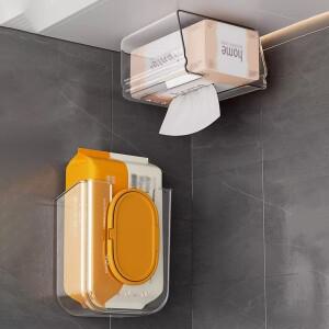 [ 선택] 큰 입구와  내하력을 갖춘 욕실 비천공 벽걸이형 물티슈 보관함