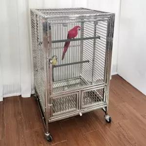 앵무새 이동장 사육장 새장 스테인리스 대형 바퀴형 케이지
