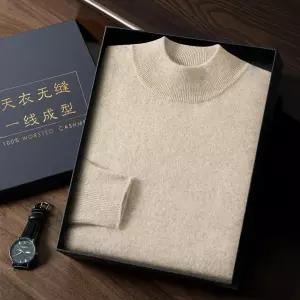 썬더볼츠 캐주얼 이너 남성용 남사친 니트 기모 폴라 캐시미어 터틀넥 반 가벼운 럭셔리 스웨터 KKE1