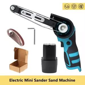 무선 전기 미니 샌더 휴대용 파이프 광택기 벨트 그라인더 공구 목재 금속 플라스틱용 가변 속도