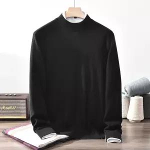 썬더볼츠 남성용 니트 이너 캐주얼 스웨터 터틀넥 폴라 퓨어 캐시미어 반 100% KKE1