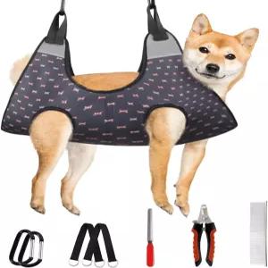 개 고양이를 위한 수펫 그루밍 해먹 하네스 릴랙세이션 애완동물 손톱깎이 구속견 및 손톱 다듬기용