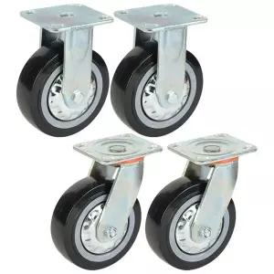 볼트 바퀴 우레탄 범용 고무 4인치 캐스터