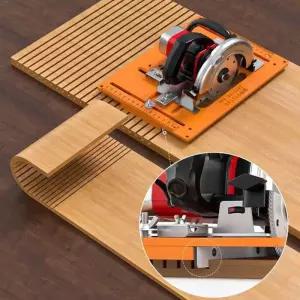 목공 절단기 기본 플레이트 지원 나무 보드 벤딩 절단 위치 템플릿 지그 석고 슬롯 도구