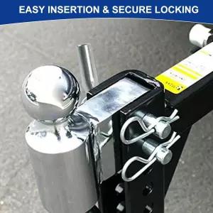 홈이 있는 헤드 매우 내구성이 뛰어난 트레일러 히치 핀 직경 5/8인치 2인치 리시버에 맞는 HAOOKSC