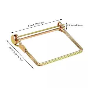 트레일러 커플러 핀 10개 직경 1/4인치 길이 4인치 튼튼한 PTO 샤프트 잠금 세트 히치 잔디 깎는 기계 퀵