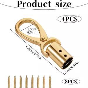 코드 엔드 캡 목걸이 초커 팔찌 태슬백 스트랩 DIY용 랍스터 걸쇠 발견으로 주얼리 제작용 비즈 0.55 골드