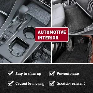 MODIGT 40인치 x 70인치 고급 - RV 보트 트럭 스피커 박스 도어 라이너 책상(블랙)용 언더펠트 카펫