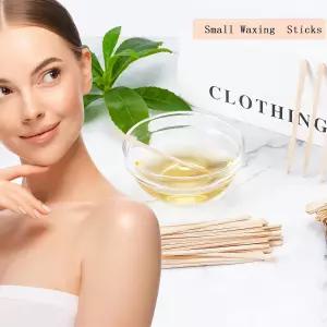 1200 팩 나무 왁스 스틱 주걱 작은 어플리케이터 공예 헤어 눈썹 코 제거용 (핸들 미포함)