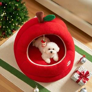 사과모양 강아지 고양이 귀여운 제품 펫소파 텐트 네스트 숨숨집 반려동물 동굴집