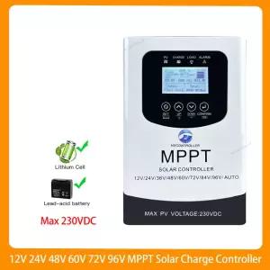 MPPT 230VDC 100A 80A 60A 50A 40A 태양광 충전 컨트롤러 태양 전지판 레귤레이터 12V 24V 48V 60V 72V 84V