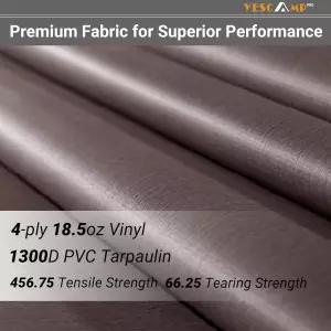 YESCAMP RV 차양 천 교체용 헤비 듀티 내후성 4겹 18.5온스 비닐 캠핑카 - 트레일러 모터홈을 위한 범용