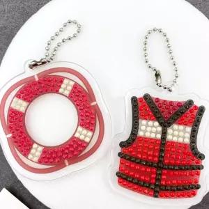 물놀이튜브 구명조끼 아크릴 키링 비즈만들기 방학놀이 홈스쿨링 취미공예 미술수업