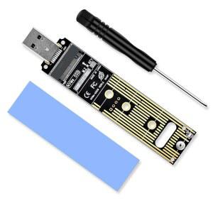 ELUTENG NVME to USB 어댑터 3.1 Gen 2 M.2 NVMe SSD 컨버터 10Gbps PCIe 기반 M 키 하드 드라이브 리더 최대 4TB 지원 UASP 2280 2260 2242 2230 (M.2 전용)