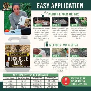 조경용 페트라 맥스 암석 32온스 - 지반 피복 및 암석용 반려동물 안전 멀치 잠금 자갈/석재 끈적끈적한