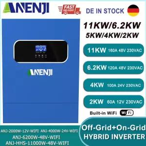 11KW 6.2KW 5KW 4KW 2KW 하이브리드 태양광 인버터 48V 24V 60A 100A 160A MPPT 충전 컨트롤러 220V WIFI