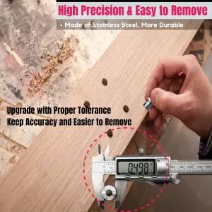 목공 공구 견고한 다웰 및 테논 센터 이송 플러그용 샤프 포인트가 있는 10PCS 스테인리스 스틸 핀 드릴링