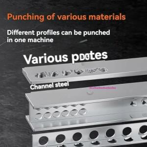 220V 전기 유압 펀칭기 앵글 스틸 채널 펀처 구리 알루미늄 플레이트