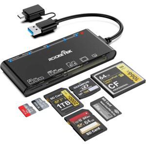 xD-사진 카드 리더 USB 3.0, xD /CF /MS /SD /TF 카드용 메모리 - Windows, Mac, iOS, Android용 7-in-1 / 어댑터(USB-A + USB-C)