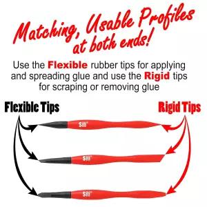 실리 마이크로 브러시 어플리케이터 3팩 세트 크리스마스 스타킹 스터퍼 미세 팁 포함 - 치즐 및 평평한