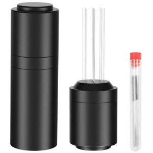 [미국배송] 티베레인 WDT 에스프레소 유통 도구 바리스타 에스프레소 머신 액세서리용 에스프레소 교반 도구 WDT 커피 유통업체 9*0.35MM 에스프레소 그라운드 교반기(추가 교체 가능한 바늘 9개 포함) 블랙