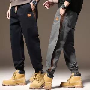 배색 골덴 라인 작업복 조거팬츠 남자 간절기 바지