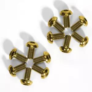 DYISLAND 12Pcs 티타늄 로터 볼트 바이크 디스크 브레이크 나사 M5x10mm(골드)