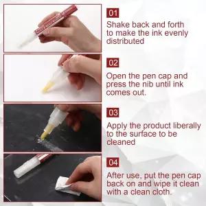 마르스파크 3종 잔여물 제거 펜 가구 타일 바닥 접착 테이프 데칼 라벨 스티커용 다면 스티커 마커 제거제