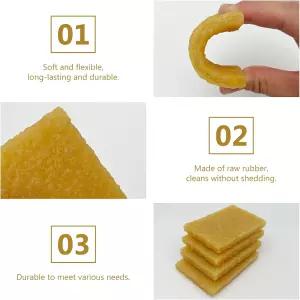 4팩 및 접착 잔여물 지우개 - 종이 플라스틱 공예 등을 위한 고무 시멘트 클리너