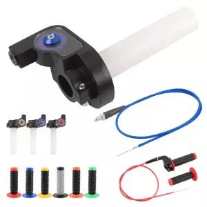 오토바이 먼지 자전거 22mm 빠른 트위스트 스로틀 정착 그립 핸들 혼다 가와사키 스즈키 KTM 용 케이블