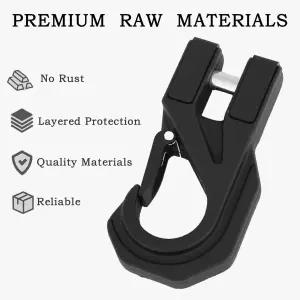 공구 오프로드 윈치 후크 헤비 듀티 최대 15톤(35 000파운드) 합성 로프 케이블 ATV UTV용 안전 래치가