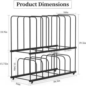 무피 2단 캔버스용 아트 보관 랙 정리함 캐스터가 있는 건조 - 아트용 페인트 캔버스 보드 프레임 패널