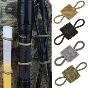 10pcs MOLLE 탄성 나일론 웨빙 리본 버클 야외 하이킹 사냥 배낭 조끼 PTT 안테나 스틱 파이프 바인딩