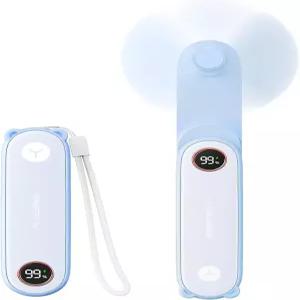 LED 디스플레이가 있는 스위트풀 휴대용 미니 선풍기 3-in-1 개인용 접이식 USB 충전식 및 여행용 손전등