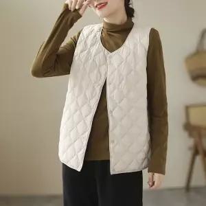 EAMT 여자 이너 다운 경량 코트 조끼 웰론 패딩조끼 보온 YJ1