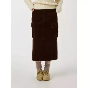 후아유 코듀로이 골덴 Cargo Long Skirt WHWHF4954F 463829