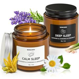 캔피 향초 선물 세트 여성용 소이 캔들 가정용 수면 휴식 스트레스 해소 및 홈 데코를 위한 2팩