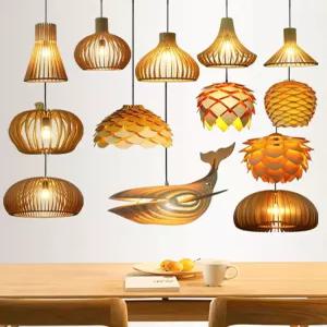 고래 조명 라탄 식당 스타일 LED 고래조명 우드 물고기 카페