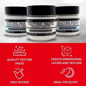 레인저 텍스처 페이스트 세트 - 제작 혼합 미디어 및 스크랩북을 위한 5가지 픽시스 스프레드 도구가