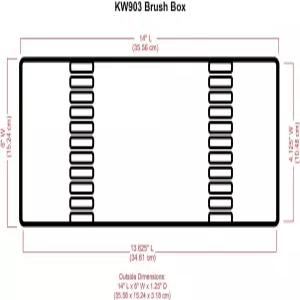폼 인서트가 있는 아트빈 KW903 브러시 박스 파인 아트 휴대용 페인트 정리함 플라스틱 투명 1.0 개수