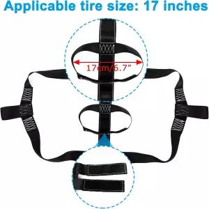 오토바이 뒷바퀴 타이다운 - 대형 오토바이용 PSLER 타이어 운송 밸런스 스트랩 Atvs 블랙