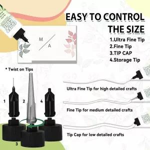 정밀 종이 공예 스크랩북 용품 카드 제작(100ml)을 위한 팁이 있는 크래프트 보틀 퀵 드라이 클리어 (Craft