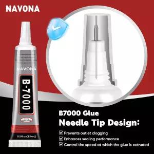 15 PCS 15ml B7000 클리어 정밀 팁 네일용 라인스톤 공예용 주얼리 제작 네일 아트 DIY 메이크업 신발