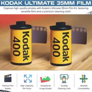 코닥 울트라맥스 400 35mm 필름 - 카메라용 36개 노출 롤 6팩