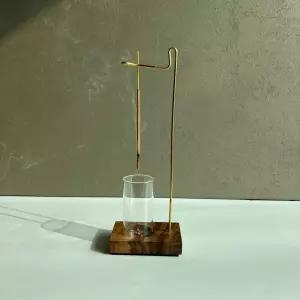 유리 인센스홀더 향받침대 향꽂이 우드 인센스스틱 인센스버너