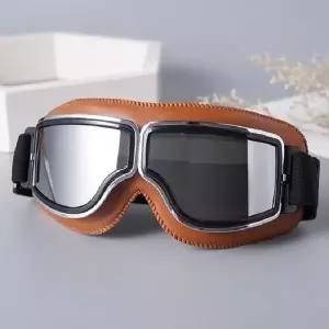 고글 라이딩 러닝 축구 오토바이 선글라스 파일럿 가죽 변색 야구 스포츠 유리 스키 안경