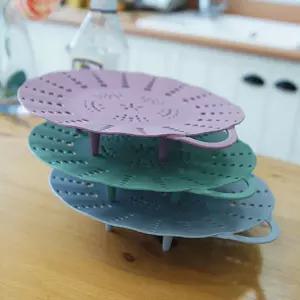 파스텔 원형 실리콘찜기 1P 찜받침 찜판 찜망 채반 실리콘찜시트 찜기받침 찜기 찜채반