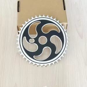 JZSPORTS 자전거 하단 크랭크 체인 링 스프로켓 핏 2인치 컵 원피스 크랭크셋 블랙 색상